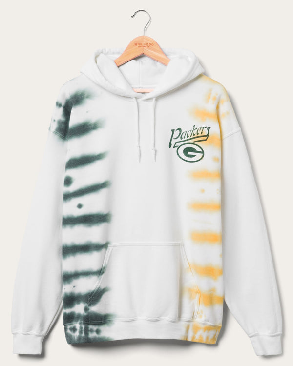 junk food clothing Green Bay Packers Stitch Tie Dye Hoodie Tie Dye