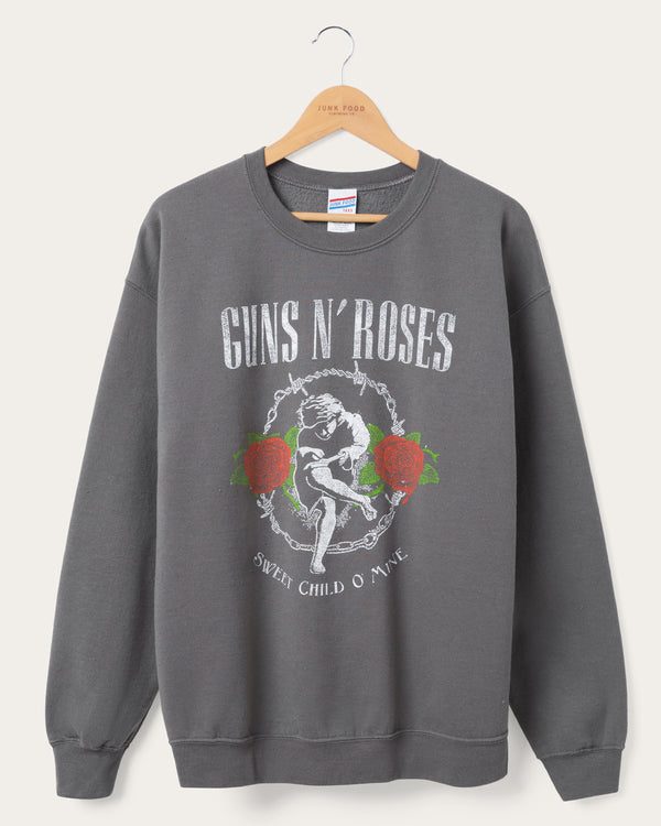 junk food clothing Guns N' Roses Sweet Child O' Mine Flea Market Fleece Charcoal