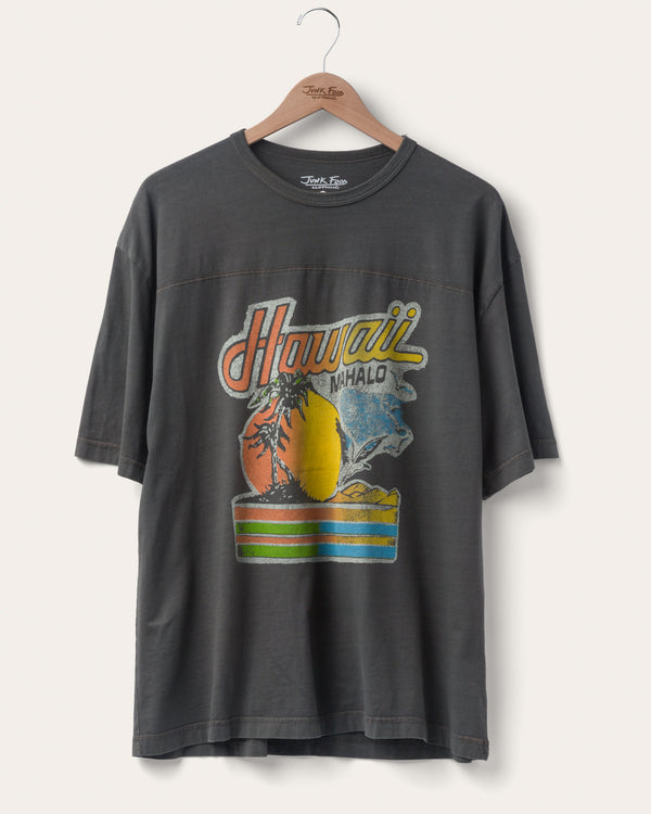 junk food clothing Hawaii Mahalo Jersey Tee Vintage Black