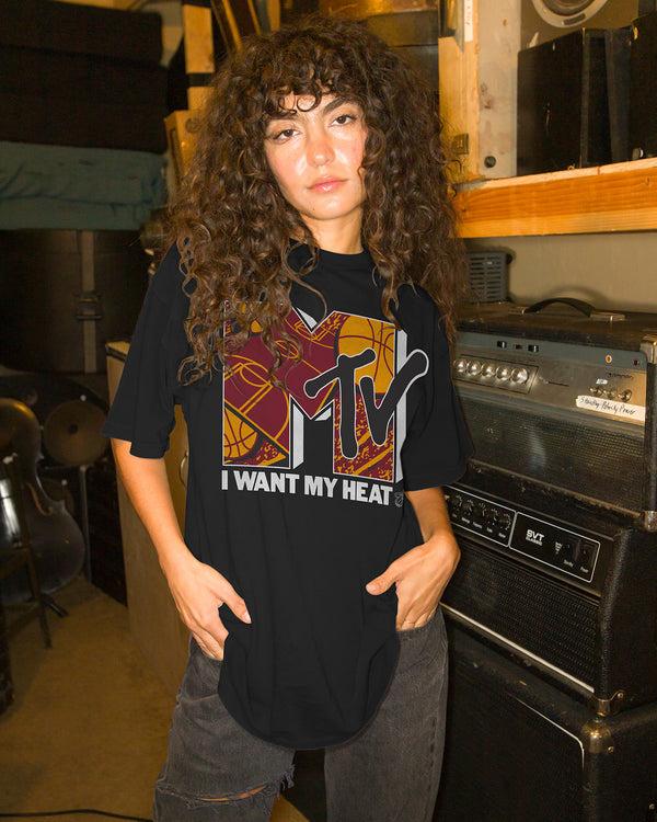 Junk Food Clothing Heat X MTV I Want My Fan Tee Black