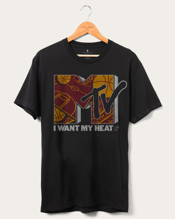 Junk Food Clothing Heat X MTV I Want My Fan Tee Black