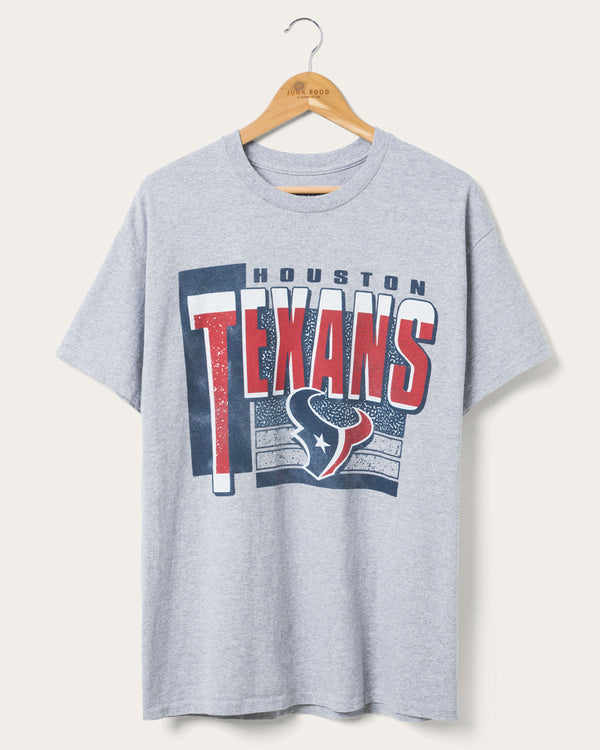 junk food clothing Houston Texans Complete Tee Heather Gray