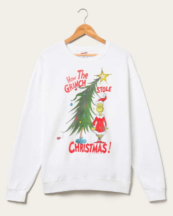 junk food clothing How the Grinch Stole Christmas Flea Market Fleece White