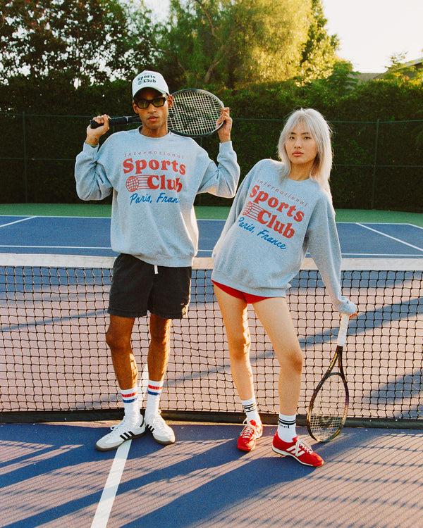 Junk Food Clothing International Sports Club Paris France Flea Market Fleece Heather Grey