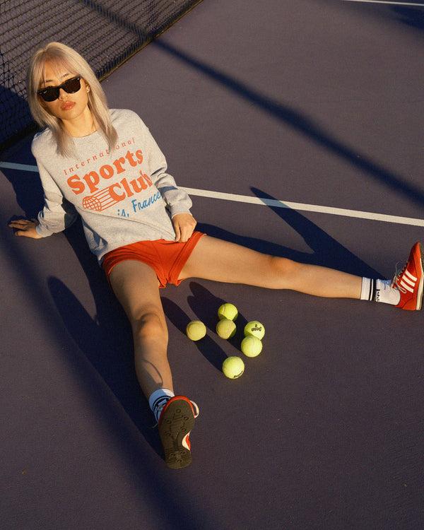 Junk Food Clothing International Sports Club Paris France Flea Market Fleece Heather Grey