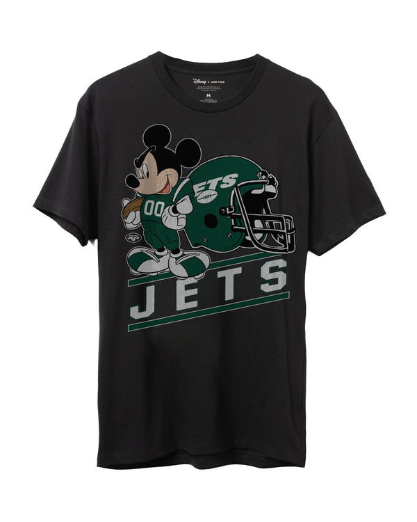 junk food clothing Jets Disney Mickey Came to Play Fan Tee Black