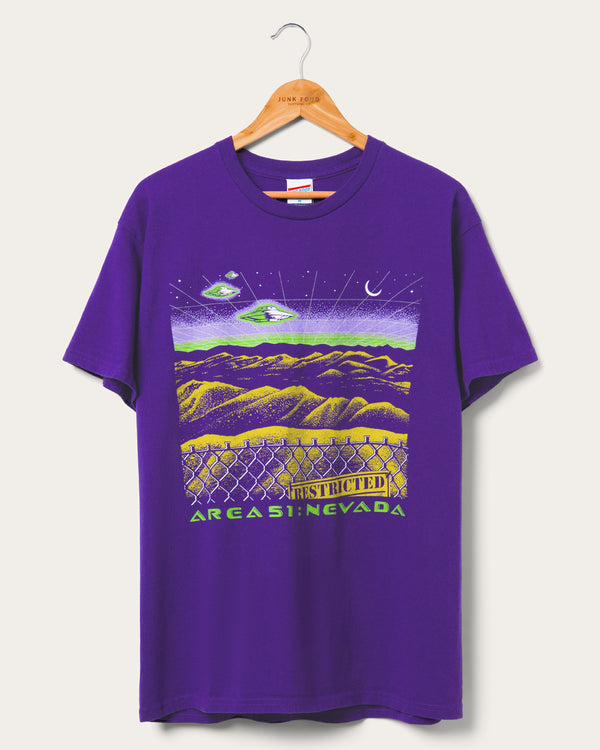 junk food clothing Area 51 Flea Market Tee Purple