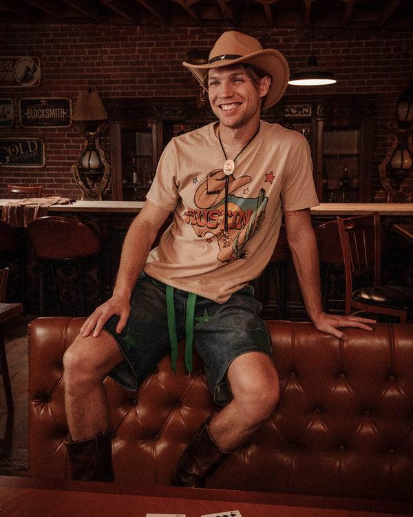 Junk Food Clothing Austin Texas Vintage Tee Camel