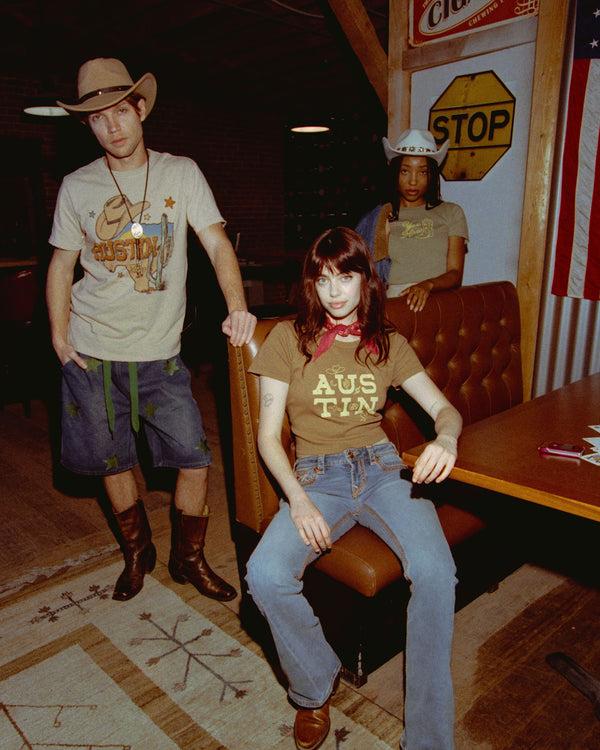 Junk Food Clothing Austin Texas Vintage Tee Camel