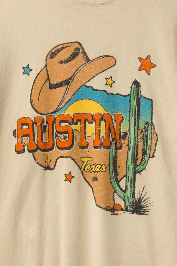 Junk Food Clothing Austin Texas Vintage Tee Camel