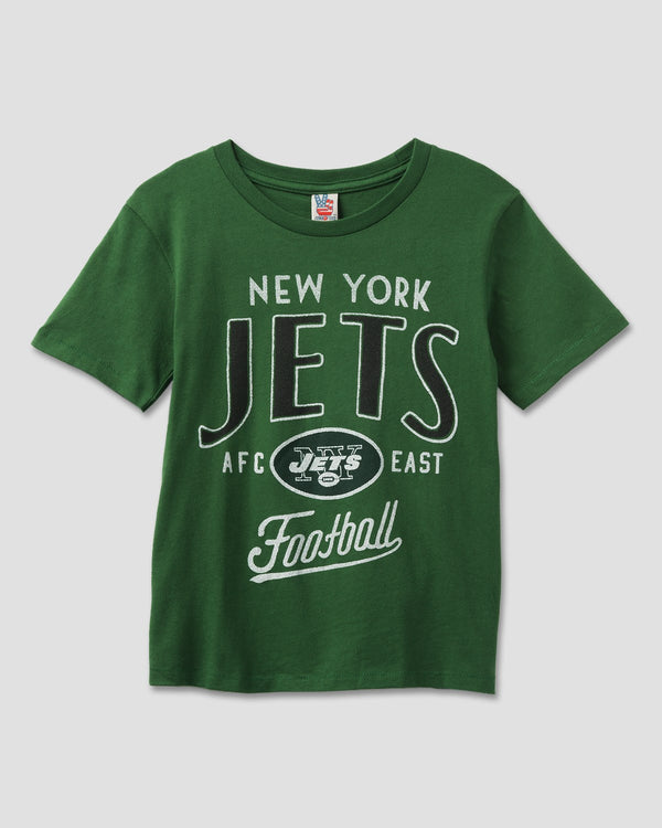junk food clothing BOYS JETS TOUCHDOWN TEE HUNTER