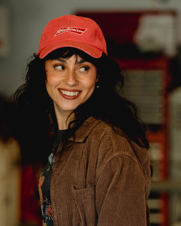 Junk Food Clothing Budweiser Logo 90's Cap Red