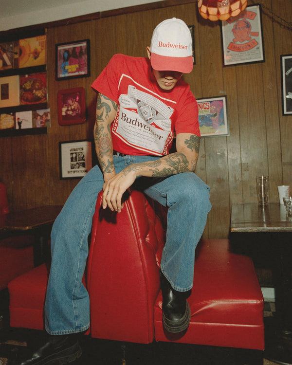 Junk Food Clothing Budweiser Two-Tone Hat White