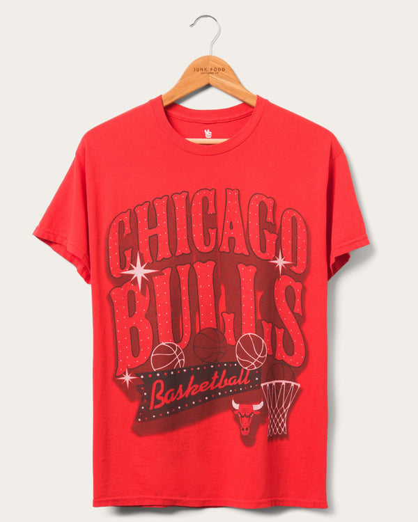 junk food clothing Bulls Bright Lights Tee Red