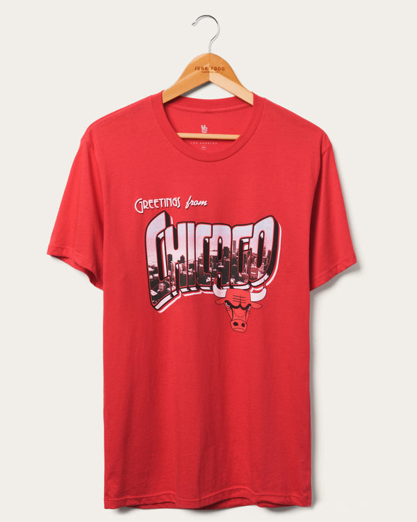 junk food clothing Bulls NBA Postcard Tee Licorice