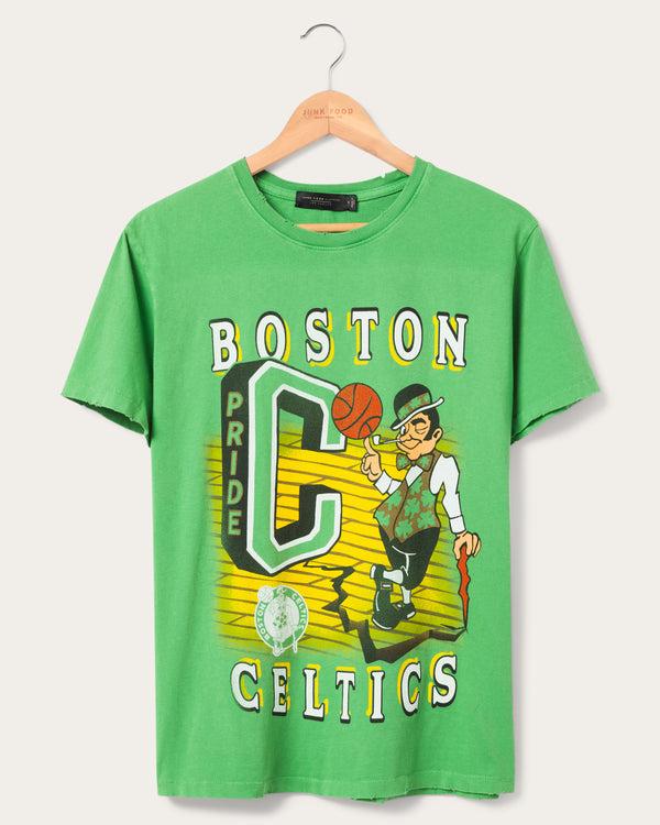 junk food clothing Celtics Pride Vintage Tee Kelly