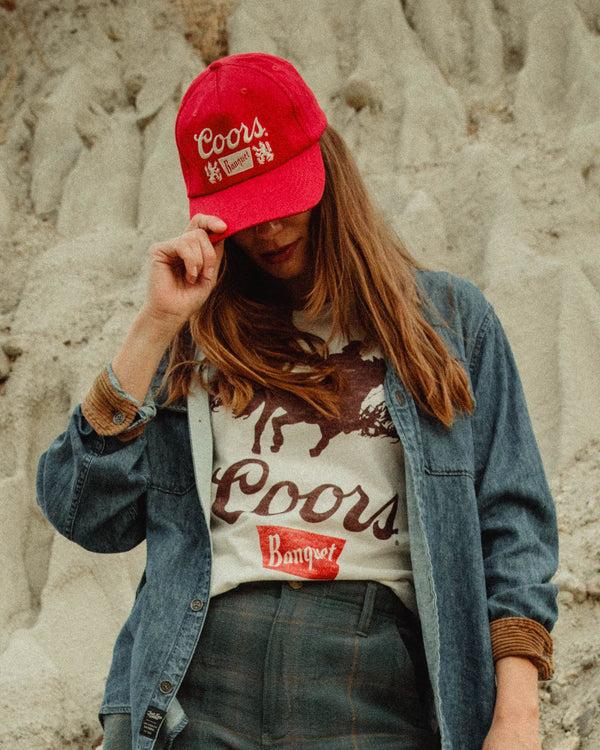 Junk Food Clothing Coors Banquet 5 Panel Hat Red