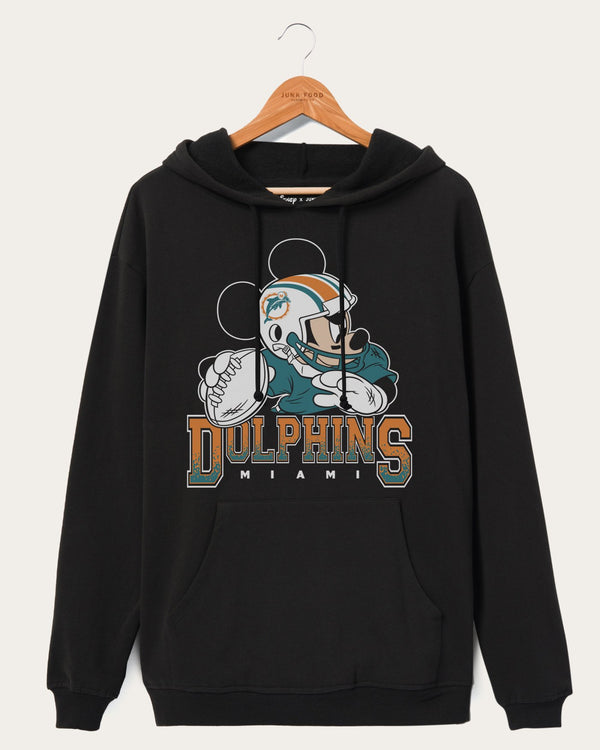 junk food clothing Dolphins Mickey QB Hoodie Black