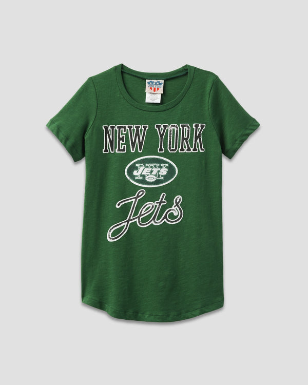 junk food clothing GIRLS JETS GAME DAY TEE HUNTER