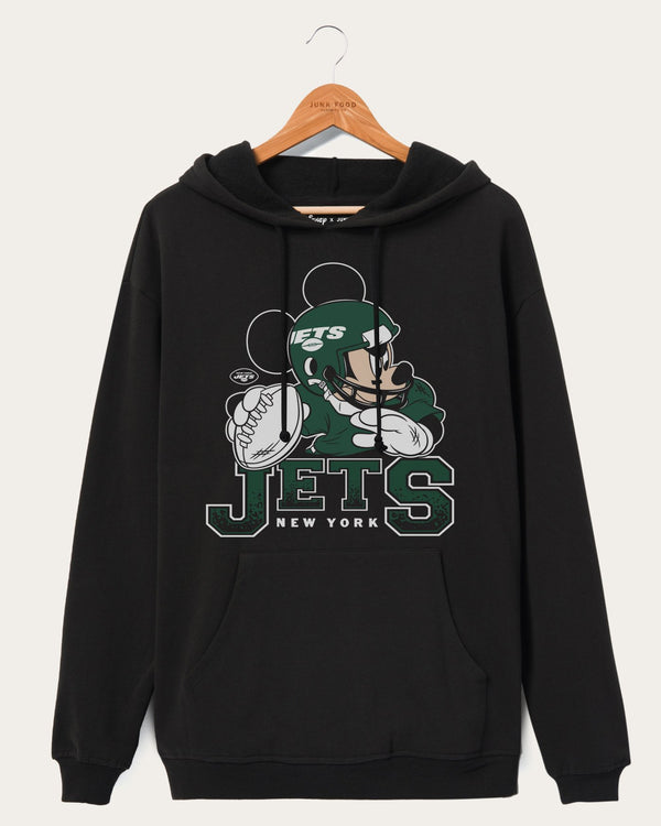 junk food clothing Jets Mickey QB Hoodie Black
