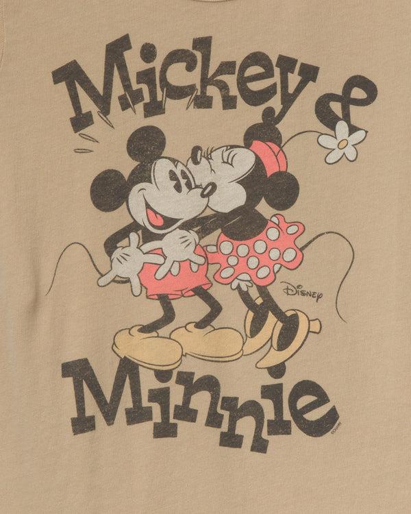 Junk Food Clothing Kids Mickey & Minnie Tee Camel