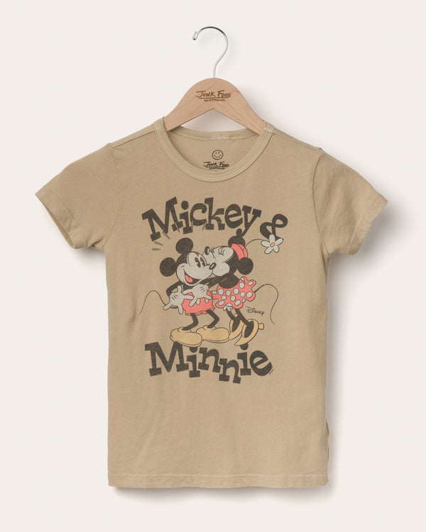 junk food clothing Kids Mickey & Minnie Tee Camel