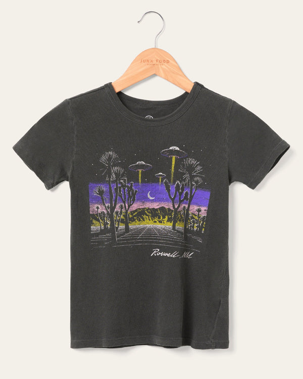 junk food clothing Kids Roswell Tee Vintage Black