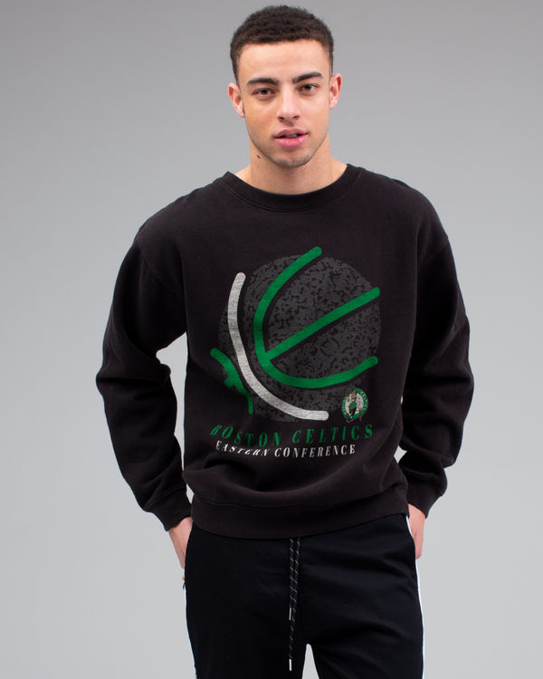 junk food clothing Men's Celtics Pullover BLACK