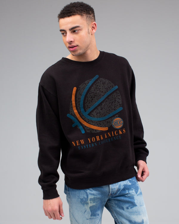 junk food clothing Men's Knicks Pullover BLACK