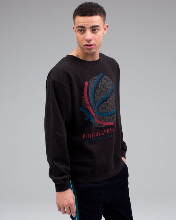 junk food clothing MENS 76ERS PULLOVER BLACK