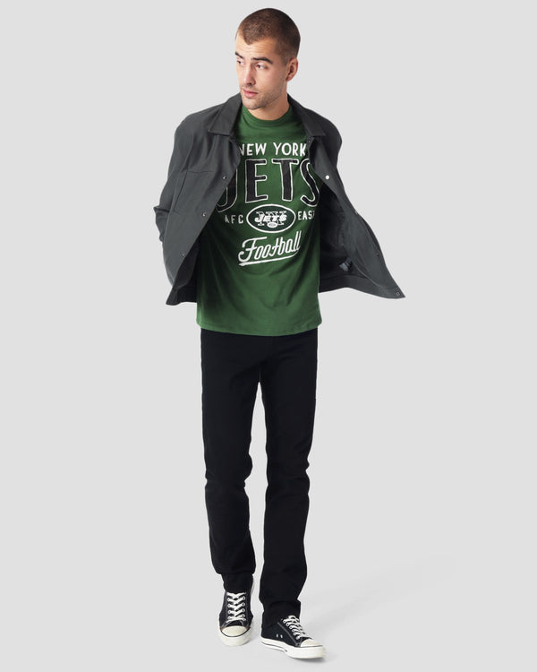 Junk Food Clothing MENS JETS KICKOFF CREW HUNTER