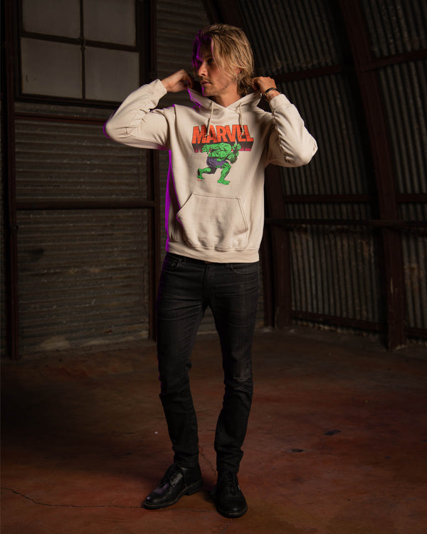 Junk Food Clothing MENS MARVEL HULK HOODIE SAND