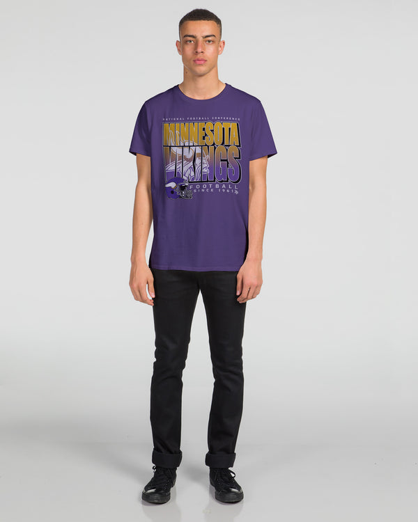 junk food clothing MENS VIKINGS VINTAGE CREW PLUM