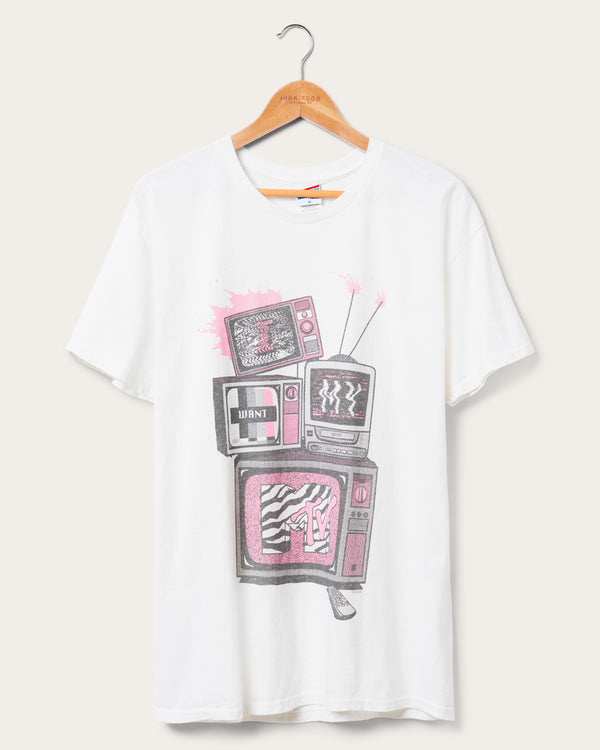 junk food clothing MTV Retro Flea Market Tee White