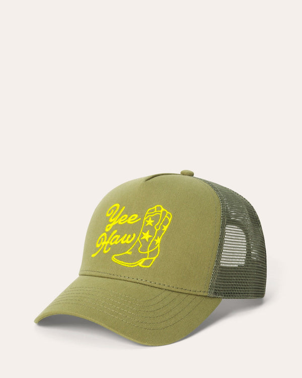 junk food clothing Yeehaw Trucker Hat Sage