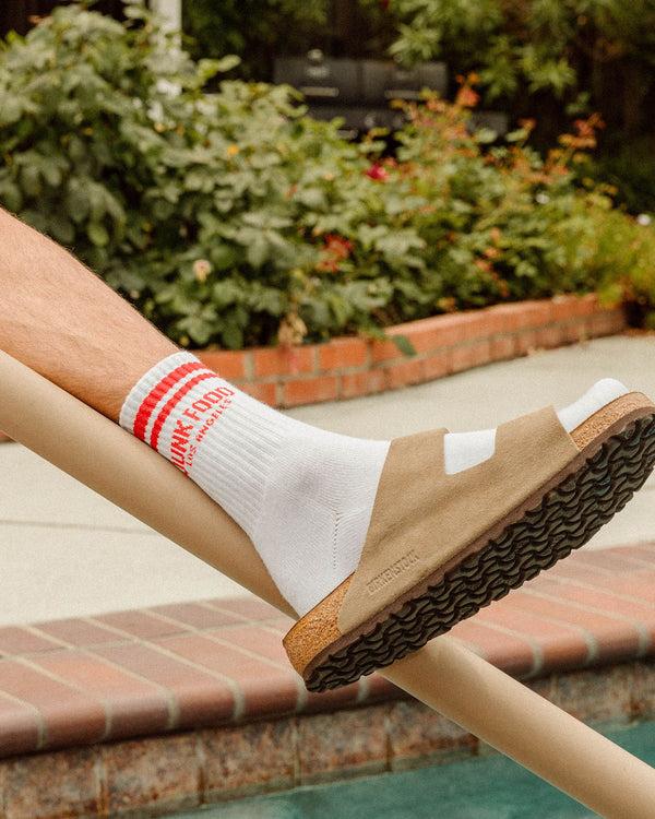 Junk Food Clothing Junk Food Los Angeles Crew Socks White