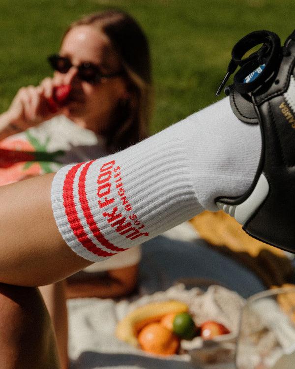 Junk Food Clothing Junk Food Los Angeles Crew Socks White
