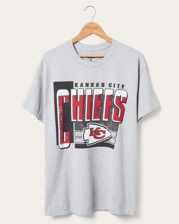 junk food clothing Kansas City Chiefs Complete Tee Heather Gray