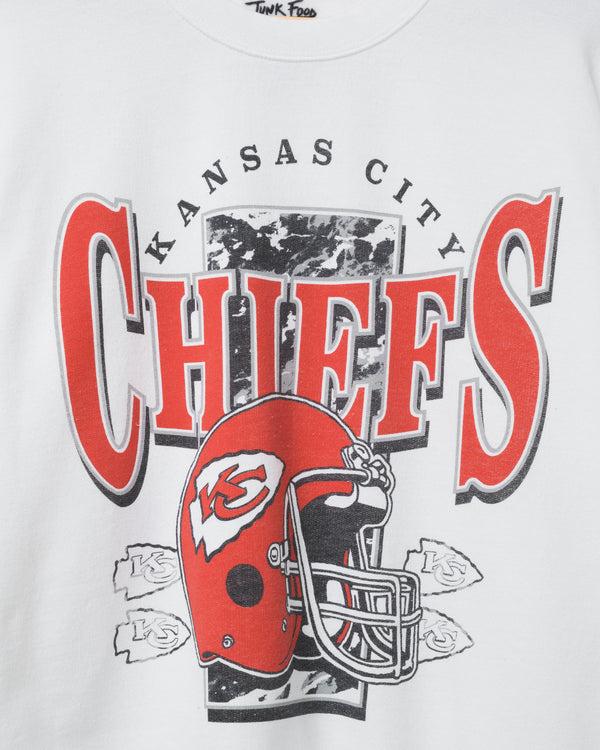 Junk Food Clothing Kansas City Chiefs Conversion Flea Market Crew Fleece White