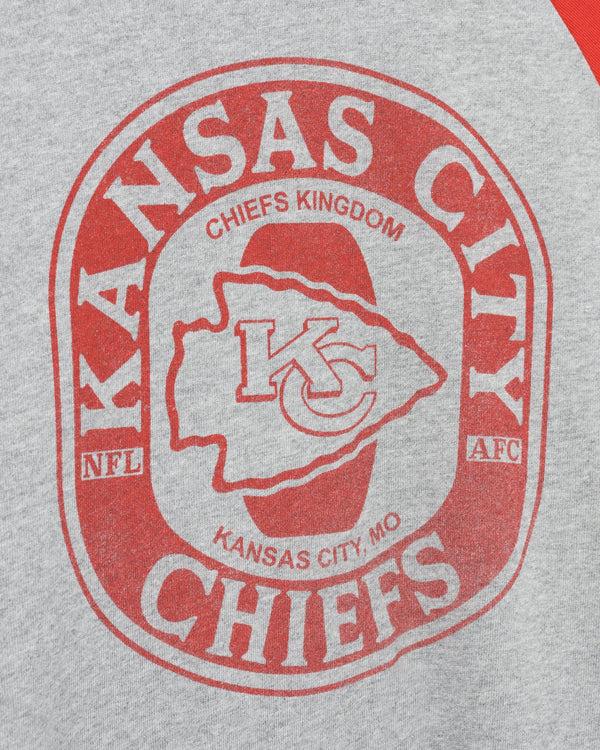 Junk Food Clothing Kansas City Chiefs Elite Raglan Heather Grey/Licorice