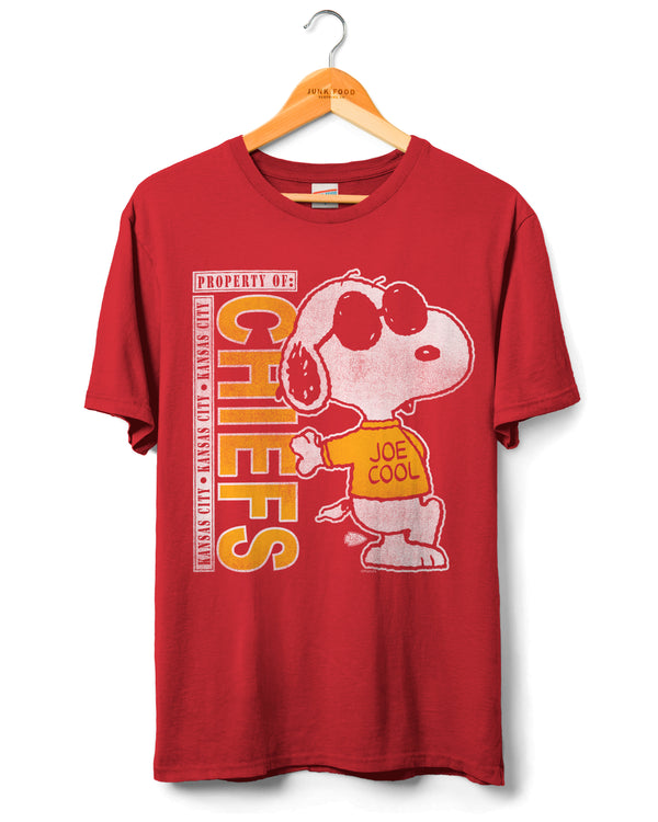 junk food clothing Kansas City Chiefs Joe Cool Vertical Tee Licorice