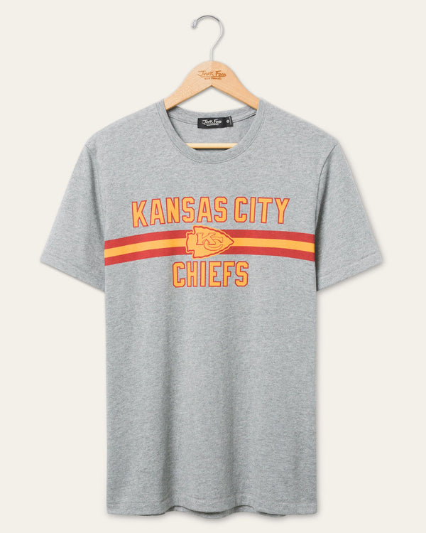junk food clothing Kansas City Chiefs Lineman Tee Heather Grey