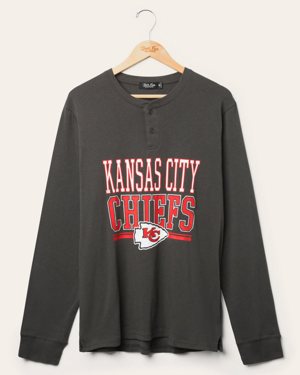junk food clothing Kansas City Chiefs Long Sleeve Henley