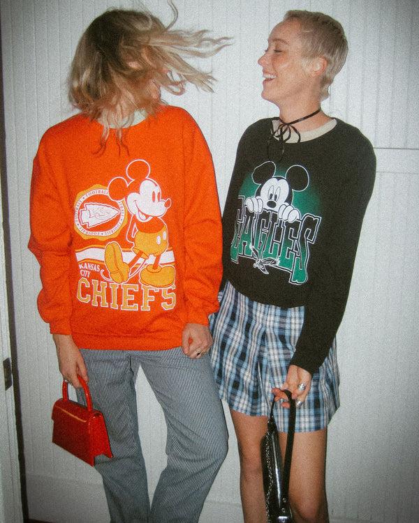 Junk Food Clothing Kansas City Chiefs Mickey Crew Fleece Red
