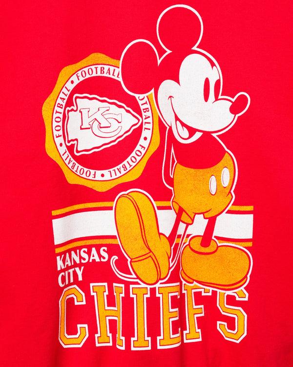 Junk Food Clothing Kansas City Chiefs Mickey Crew Fleece Red