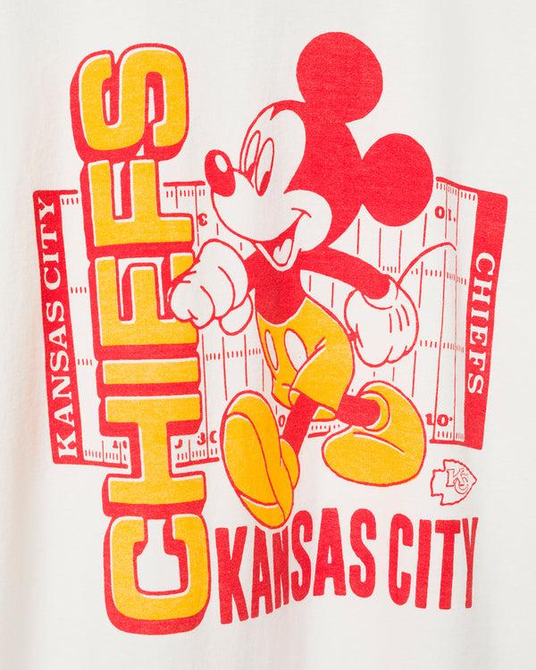 Junk Food Clothing Kansas City Chiefs Mickey Field Tee White