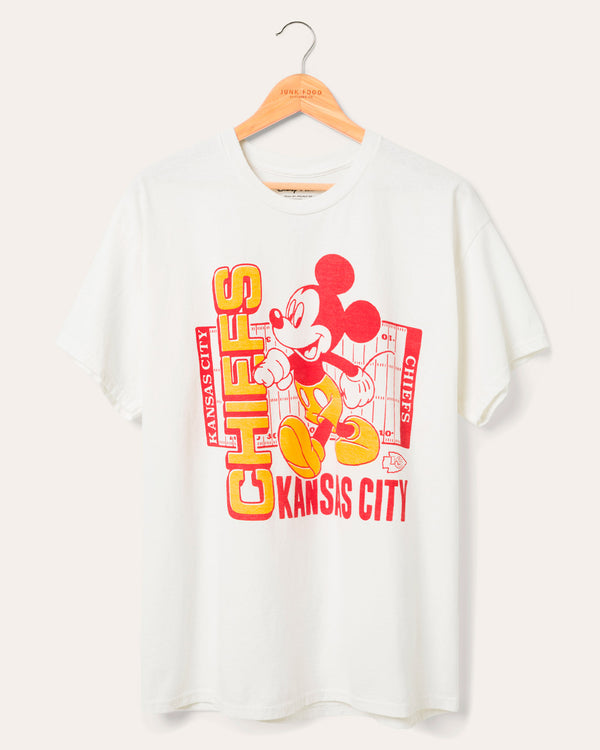 junk food clothing Kansas City Chiefs Mickey Field Tee White