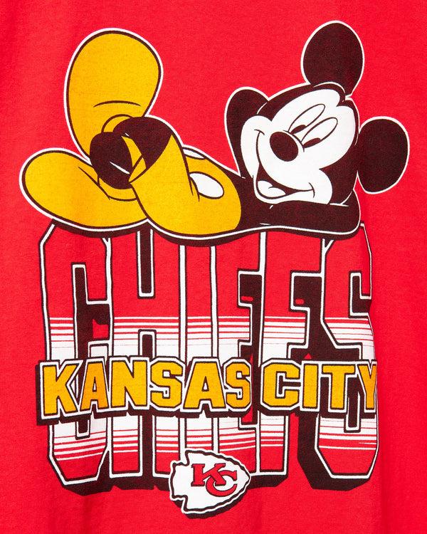 Junk Food Clothing Kansas City Chiefs Mickey Kick Back Tee Red