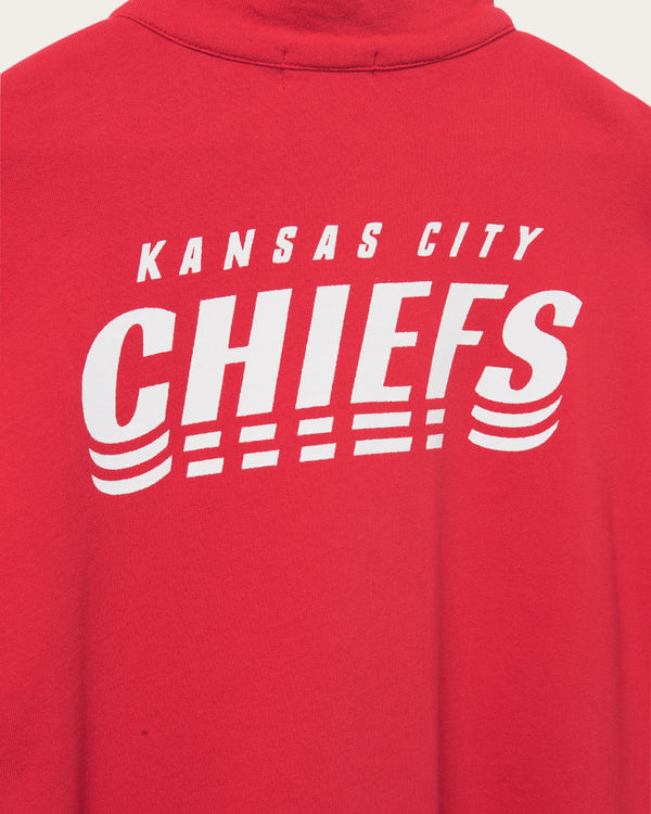Junk Food Clothing Kansas City Chiefs Mock 1/4 Button Up Licorice