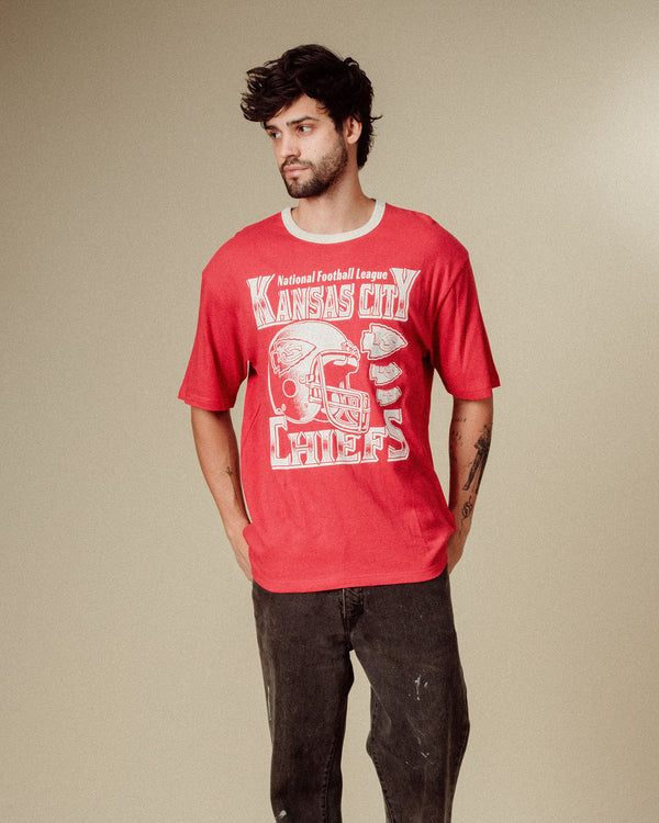 Junk Food Clothing Kansas City Chiefs Oversized Ringer Tee Licorice